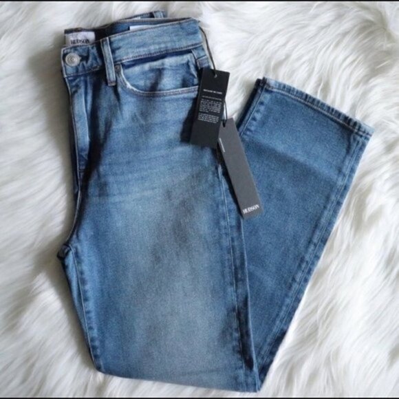 NEW Hudson Zoeey High Rise Straight Leg Light Blue Denim Jeans Size 25 - Picture 3 of 7